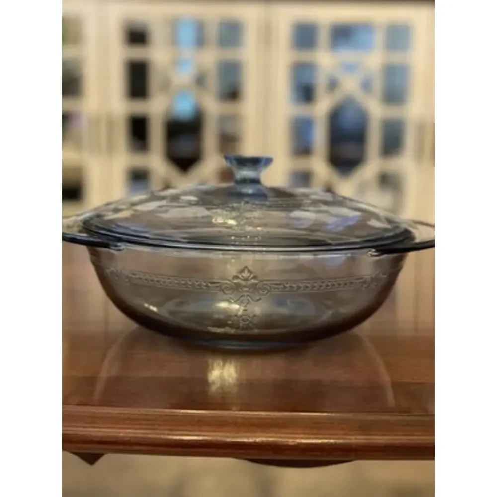 Anchor Hocking Philbe Sapphire Blue 2 qt. Round Covered Casserole With Lid